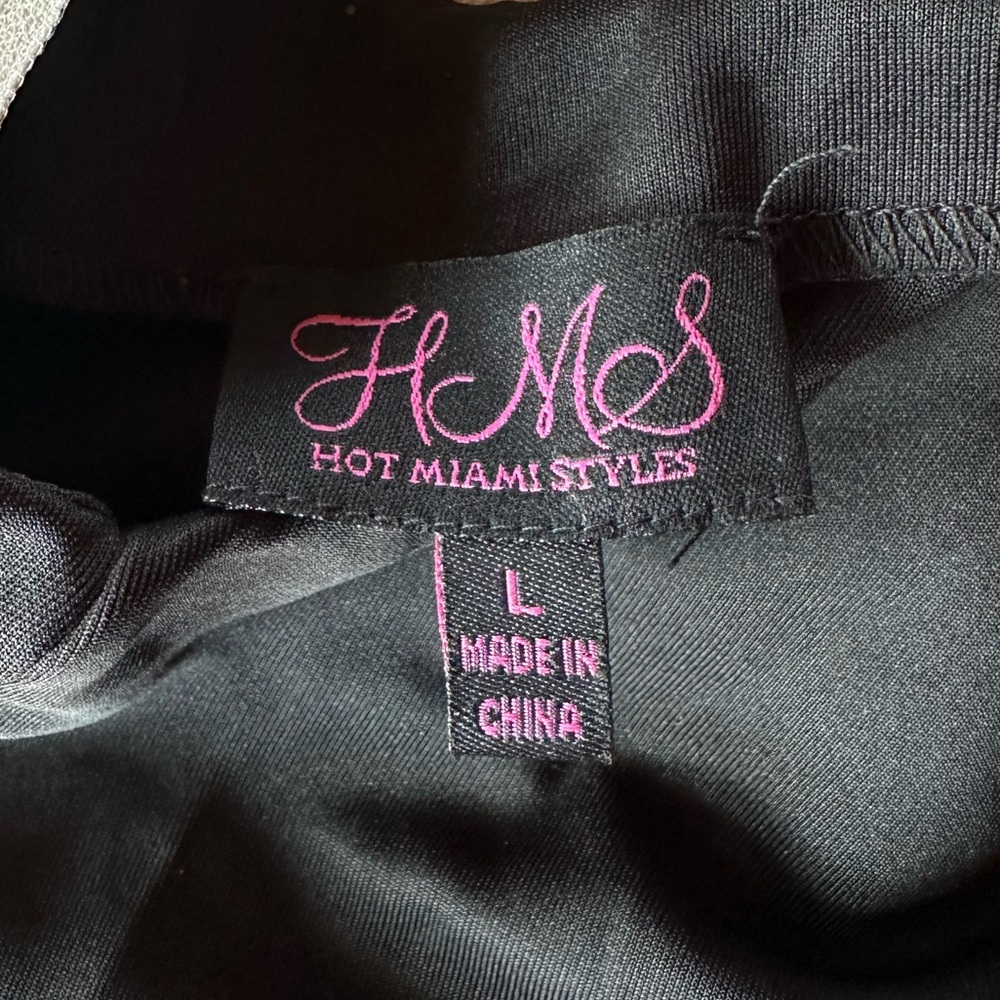 SEXY STRETCH BLACK & MESH MINI HALTER DRESS HOT COCKTAILS DANCER SIZE MEDIUM - Picture 2 of 5